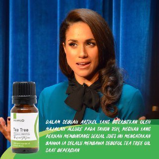 Meghan Markle menggunakan  Tea Tree Essential Oil disetiap&nbsp;aktifitasnya