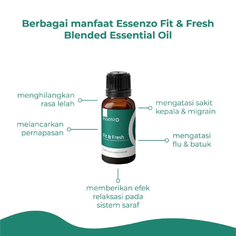 Manfaat Essenzo Fit and Fresh Blended Essential&nbsp;oil