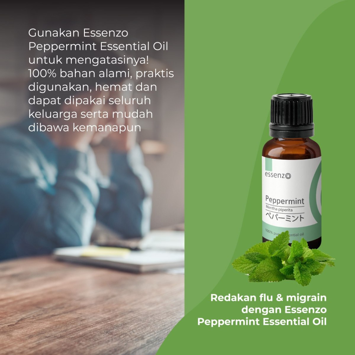 Solusi Flu Pilek Demam dengan Essenzo Peppermint&nbsp;Oil