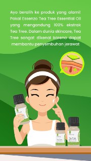 Bebaskan Jerawat Dengan Essenzo Tea Tree Essential&nbsp;oil