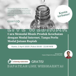 Live WEBINAR Malam ini – Cara Membangun Bisnis&nbsp;Kesehatan