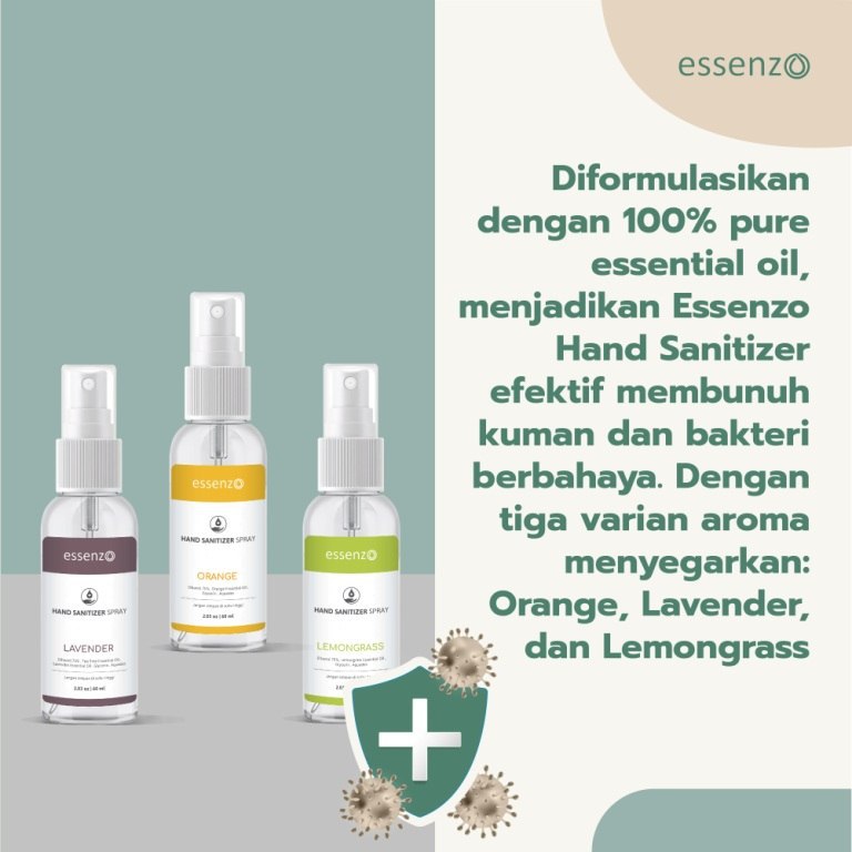 Manfaat Essenzo hand Sanitizer anti septik, anti mikroba, anti virus covid-19