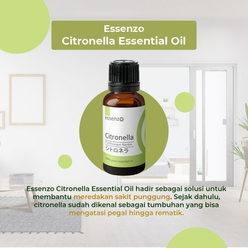 Penyebab Sakit Punggung Atas dan Solusi Mengatasinya essenzo citronella essential oil