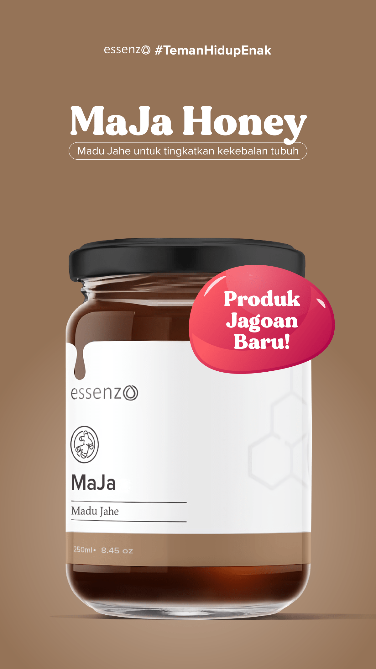 Essenzo Maja Honey atau Madu Jahe dapat meningkatkan kekebalan tubuh dengan cara Praktis dan&nbsp;Alami